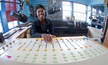Sata Diakite '21, WRUC's general manager, seeks to promote area artists through the station.