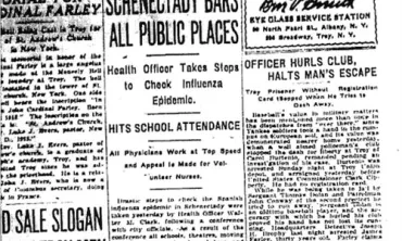 A story in the Albany Knickerbocker Press Oct. 8, 1918, details efforts to slow the spread of the Spanish flu