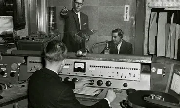 Archival photo of WRUC circa 1960s