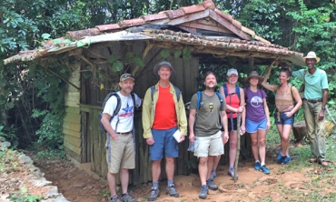 Jeff Corbin, professor of biology (second from left), was part of a team of ecologists who traveled to Cuba to learn how the country’s unique political and economic history might have altered its natural history.