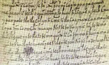 Historic manuscript of a play written in Spanish
