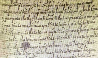 Historic manuscript of a play written in Spanish