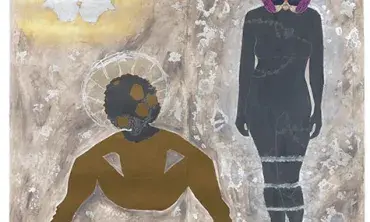 A painting called Afronauts and Ancestors