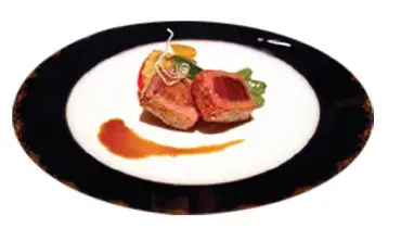 A plate of high end food.
