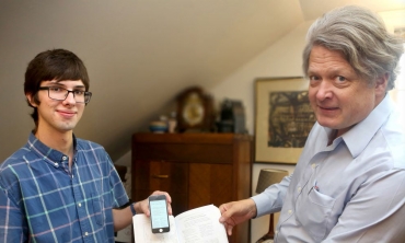 Kyle Doney's (left) and Professor Hans Mueller