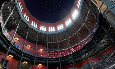 Contractors are assembling scaffolding inside the Nott Memorial to repair damage to the ornate ceiling that was caused by a roof leak. The Nott will be closed for up to three months.