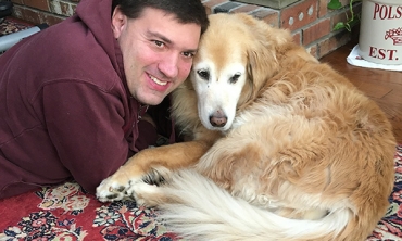 Mike Polsinelli with his dog Rosie.