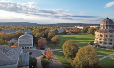 An aerial view of the Union College campus