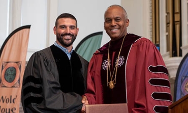 Kevin Trigonis, director of the Science and Technology Entry Program (STEP), was presented with the UNITAS Community Building award.  given in recognition of a person who has helped foster community and diversity at Union.