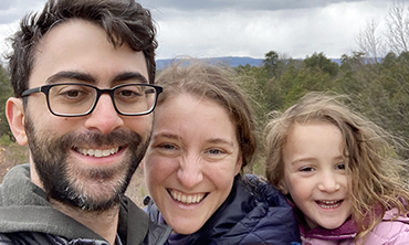 Family photo of Mason, wife and daughter