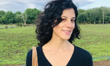 Diane Mehta '88 on a visit to Gort, County Galway, Ireland near Yeats' summer home, Thoor Ballylee Castle