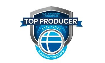 A graphic that says top producer Fulbright