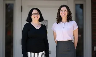 Stacie Raucci, the Frank Bailey Professor of Classics and department chair, and Angela Commito, senior lecturer in the Department of Classics