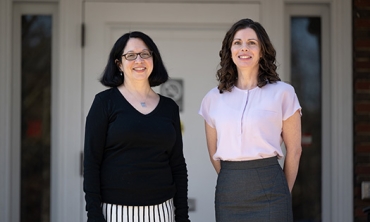 Stacie Raucci, the Frank Bailey Professor of Classics and department chair, and Angela Commito, senior lecturer in the Department of Classics