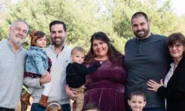 Becky Rapp, right, with family