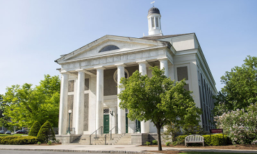 An exterior view of Memorial Chapel