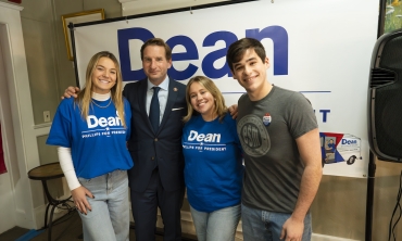 Andrew Jones ’25, Brooke Fleming ’24 and Caitlin LeSage ‘25 worked on Dean Phillips presidential campaign.
