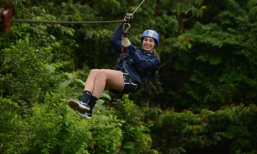 Annie DeLoid, head coach of the women’s volleyball team, on a recent trip to Costa Rica.