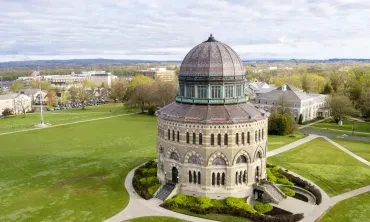 The Nott Memorial as view from a drone