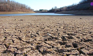 A dry lake bed