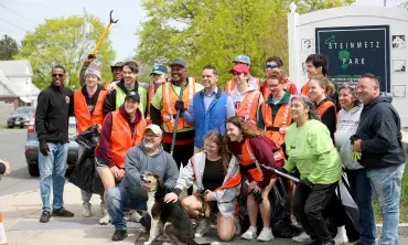 A group gathered for Earth Day