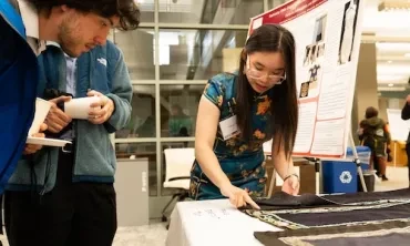 More than 500 students showed off their research, scholarship and creative pursuits. The all-day event featured a diverse lineup of oral presentations, poster sessions and exhibits highlighting student research as well as dance and musical performances, an art exhibit and other activities.