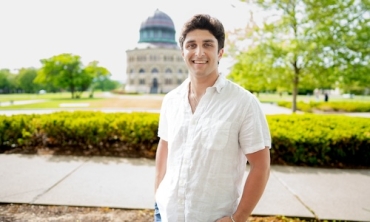 Aiden Markoff ‘25 is the student speaker at Commencement on Sunday, June 15. He auditioned for the honor and was chosen by a student committee.