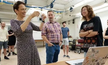 Elizabeth Kiss officially began her tenure as Union’s 20th president Tuesday, walking the College’s historic campus, meeting with students and faculty working on summer research, and greeting staff and visitors in the Reamer Campus Center.