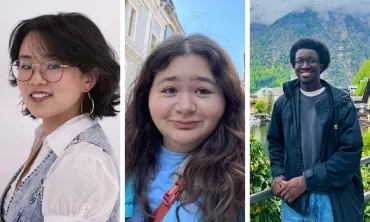 Three students who won fellowships