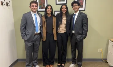 A group of students in Union’s Leadership in Medicine program recently finished second in the Penn State Health Policy and Administration Virtual Case Competition. Hosted by the Department of Health Policy and Administration and sponsored by Penn State Health Milton S. Hershey Medical Center, the competition featured students from 20 undergraduate institutions. Students were asked to create a schedule for overlapping TKA’s (total knee arthoplasty or replacements). This would allow the attending surgeon to d