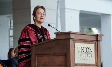 President Kiss speaks at the 2026 Union College Commencement