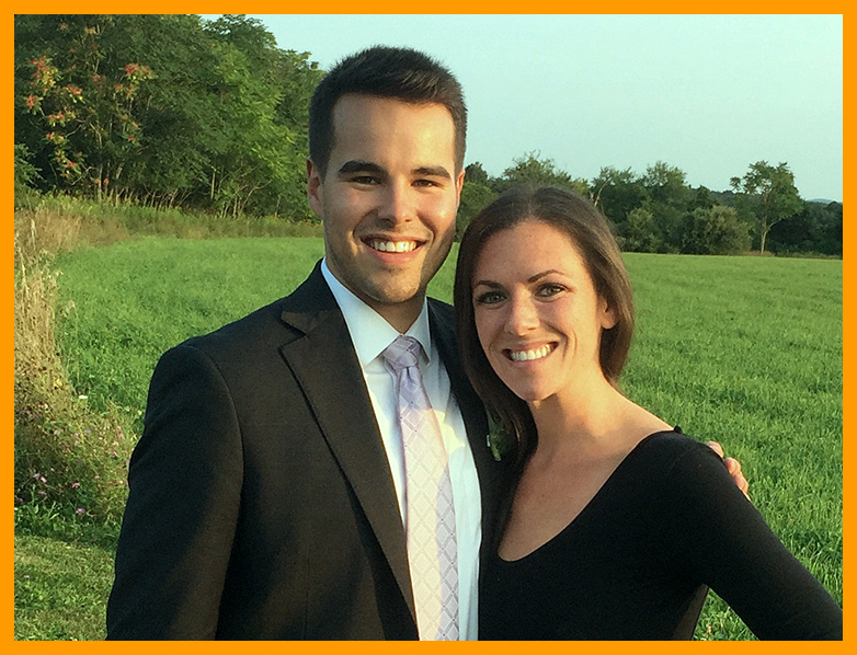 Eric Dyer '13 pictured with spouse Stacey Burns '12