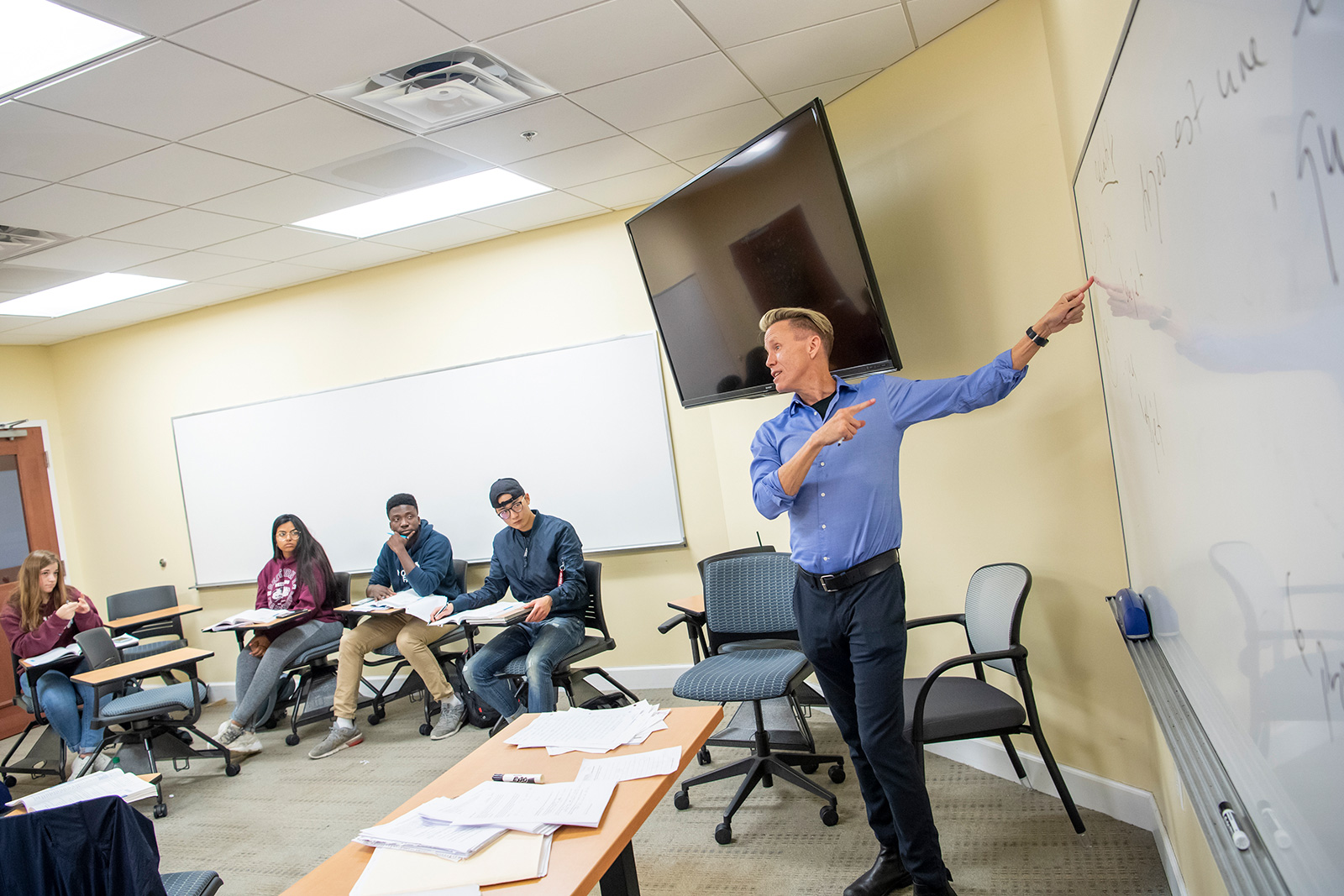 A French class in Karp Hall.