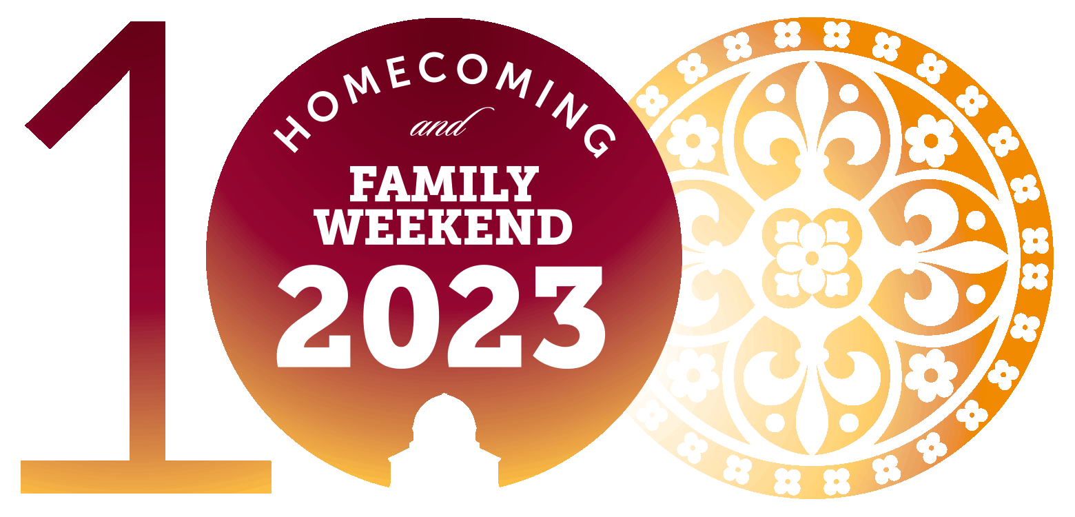 Homecoming and family weekend logo