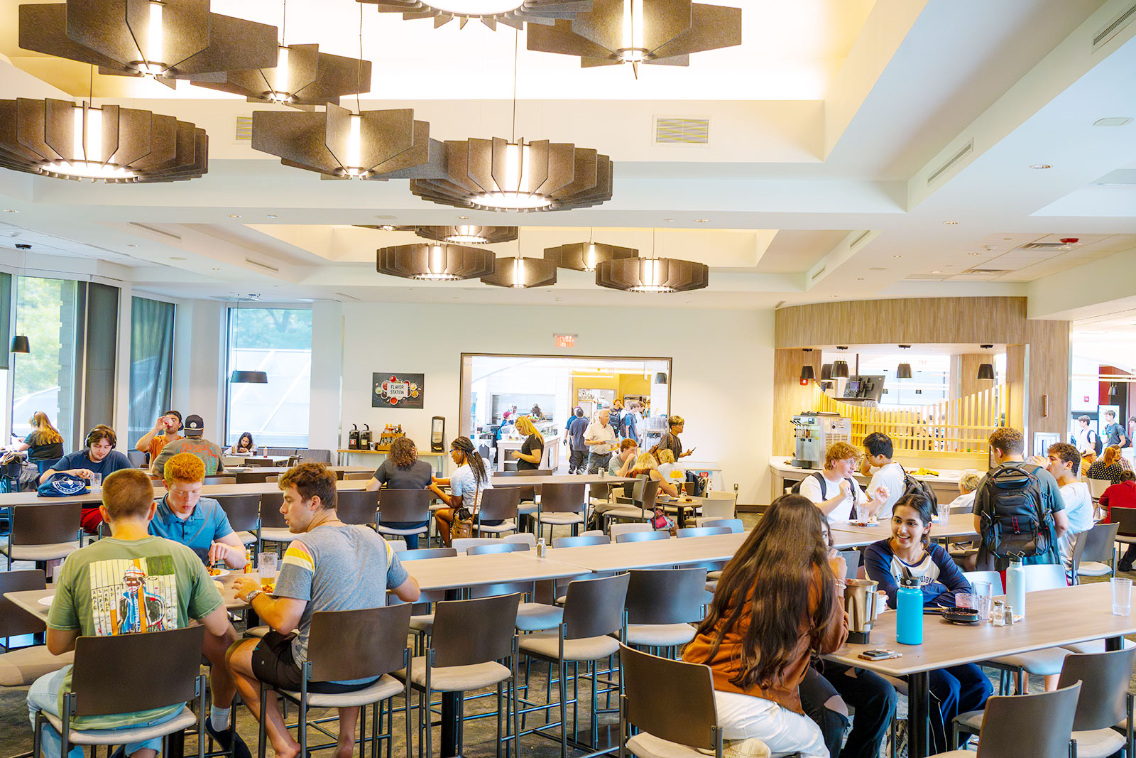 A view of the Reamer Campus Center third floor dining area.