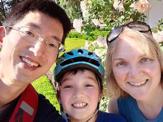 Takashi Buma with wife Lisa and son, Evan.