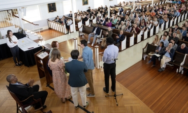 Ebyan Abshir ’24 and Anton Tatus ’24 captured the top two awards at Prize Day Saturday afternoon in Memorial Chapel. More than 100 awards were presented to honor students for achievement in academics, leadership and community service.